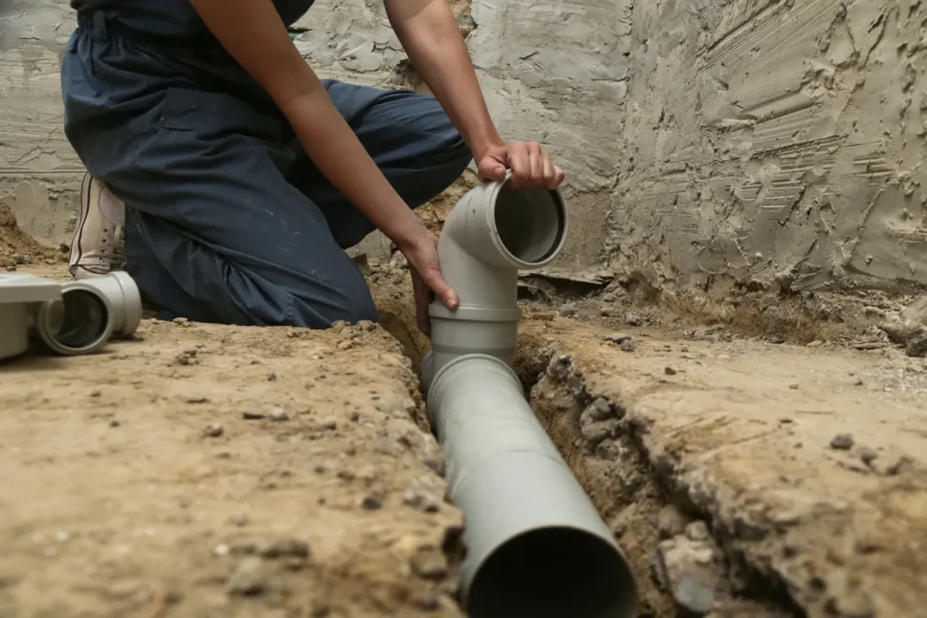Singletary Plumbing plumber fitting sewer cleanout pipe